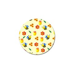 Seamless Background Honey Bee Wallpaper Texture Golf Ball Marker by Bangk1t