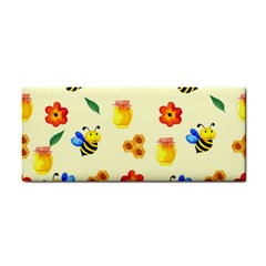 Seamless Background Honey Bee Wallpaper Texture Hand Towel by Bangk1t