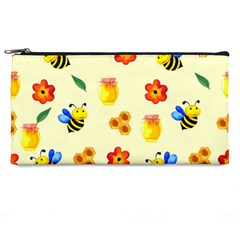 Seamless Background Honey Bee Wallpaper Texture Pencil Case by Bangk1t