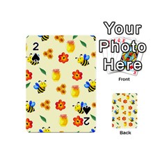 Seamless Background Honey Bee Wallpaper Texture Playing Cards 54 Designs (mini) by Bangk1t