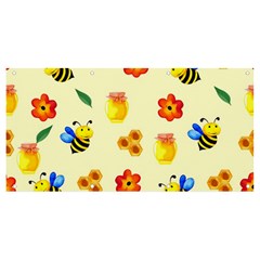 Seamless Background Honey Bee Wallpaper Texture Banner And Sign 8  X 4  by Bangk1t