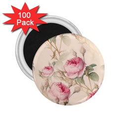 Roses Plants Vintage Retro Flowers Pattern 2 25  Magnets (100 Pack)  by Bangk1t