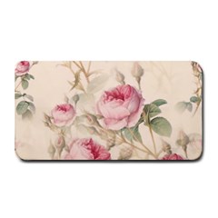 Roses Plants Vintage Retro Flowers Pattern Medium Bar Mat by Bangk1t