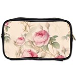 Roses Plants Vintage Retro Flowers Pattern Toiletries Bag (Two Sides) Front