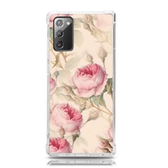 Roses Plants Vintage Retro Flowers Pattern Samsung Galaxy Note 20 Tpu Uv Case by Bangk1t