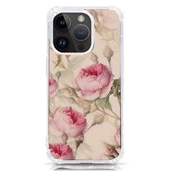 Roses Plants Vintage Retro Flowers Pattern Iphone 14 Pro Tpu Uv Print Case