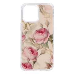 Roses Plants Vintage Retro Flowers Pattern Iphone 14 Pro Max Tpu Uv Print Case by Bangk1t