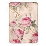 Roses Plants Vintage Retro Flowers Pattern Rectangular Glass Fridge Magnet (4 pack) Front