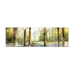 Trees Park Watercolor Lavender Flowers Foliage Sticker Bumper (100 Pack)