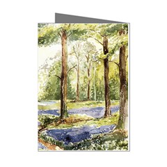 Trees Park Watercolor Lavender Flowers Foliage Mini Greeting Cards (pkg Of 8) by Bangk1t