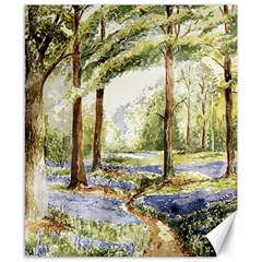 Trees Park Watercolor Lavender Flowers Foliage Canvas 8  X 10  by Bangk1t