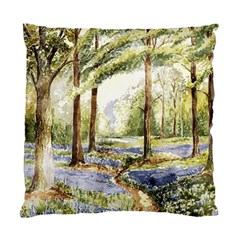 Trees Park Watercolor Lavender Flowers Foliage Standard Cushion Case (one Side) by Bangk1t