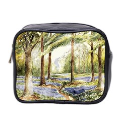 Trees Park Watercolor Lavender Flowers Foliage Mini Toiletries Bag (two Sides) by Bangk1t