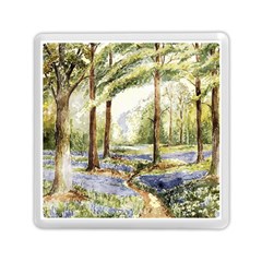 Trees Park Watercolor Lavender Flowers Foliage Memory Card Reader (square) by Bangk1t