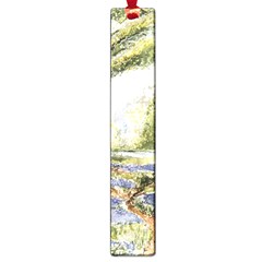 Trees Park Watercolor Lavender Flowers Foliage Large Book Marks by Bangk1t