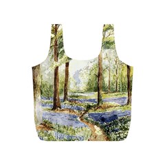 Trees Park Watercolor Lavender Flowers Foliage Full Print Recycle Bag (s) by Bangk1t