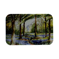 Trees Park Watercolor Lavender Flowers Foliage Open Lid Metal Box (silver)   by Bangk1t