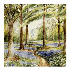 Trees Park Watercolor Lavender Flowers Foliage Banner And Sign 4  X 4  by Bangk1t