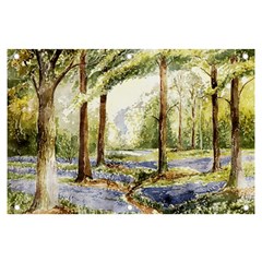 Trees Park Watercolor Lavender Flowers Foliage Banner And Sign 6  X 4  by Bangk1t