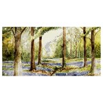 Trees Park Watercolor Lavender Flowers Foliage Banner and Sign 8  x 4  Front