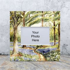 Trees Park Watercolor Lavender Flowers Foliage White Box Photo Frame 4  X 6  by Bangk1t