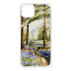 Trees Park Watercolor Lavender Flowers Foliage Iphone 14 Plus Tpu Uv Print Case by Bangk1t