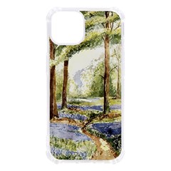 Trees Park Watercolor Lavender Flowers Foliage Iphone 13 Tpu Uv Print Case by Bangk1t