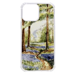 Trees Park Watercolor Lavender Flowers Foliage Iphone 13 Pro Max Tpu Uv Print Case by Bangk1t