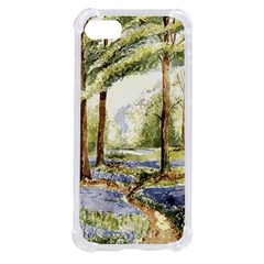 Trees Park Watercolor Lavender Flowers Foliage Iphone Se by Bangk1t