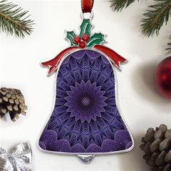 Shape Geometric Symmetrical Symmetry Wallpaper Metal Holly Leaf Bell Ornament