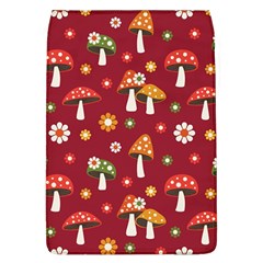 Woodland Mushroom And Daisy Seamless Pattern On Red Backgrounds Removable Flap Cover (l) by Amaryn4rt