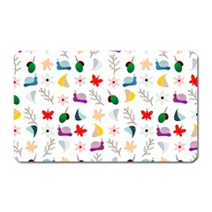 Snail Butterfly Pattern Seamless Magnet (rectangular) by Amaryn4rt