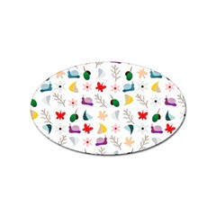 Snail Butterfly Pattern Seamless Sticker Oval (10 Pack) by Amaryn4rt