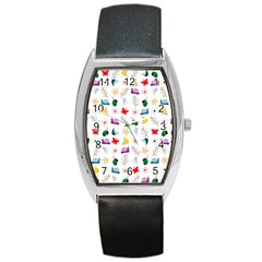 Snail Butterfly Pattern Seamless Barrel Style Metal Watch by Amaryn4rt