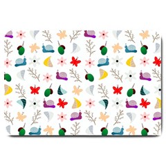 Snail Butterfly Pattern Seamless Large Doormat by Amaryn4rt