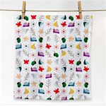 Snail Butterfly Pattern Seamless Face Towel Front