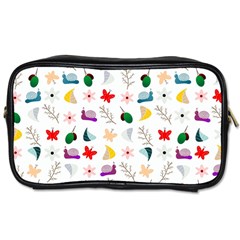 Snail Butterfly Pattern Seamless Toiletries Bag (two Sides) by Amaryn4rt