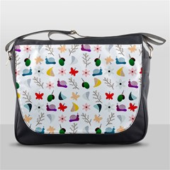 Snail Butterfly Pattern Seamless Messenger Bag by Amaryn4rt