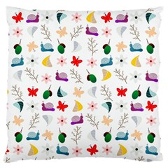 Snail Butterfly Pattern Seamless Large Cushion Case (one Side) by Amaryn4rt