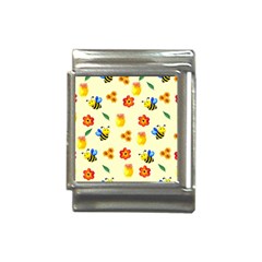 Seamless Background Honey Bee Italian Charm (13mm) by Amaryn4rt