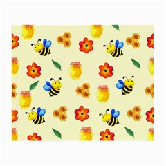 Seamless Background Honey Bee Small Glasses Cloth by Amaryn4rt