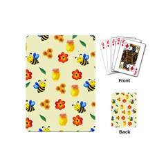 Seamless Background Honey Bee Playing Cards Single Design (mini) by Amaryn4rt