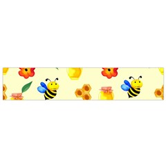 Seamless Background Honey Bee Small Premium Plush Fleece Scarf by Amaryn4rt