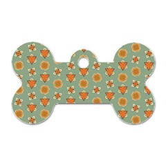 Floral Pattern Dog Tag Bone (one Side) by Amaryn4rt