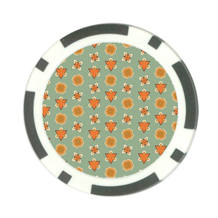 Floral Pattern Poker Chip Card Guard