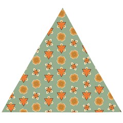 Floral Pattern Wooden Puzzle Triangle