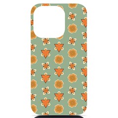 Floral Pattern Iphone 14 Pro Black Uv Print Case