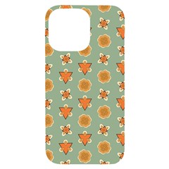 Floral Pattern Iphone 14 Pro Max Black Uv Print Case