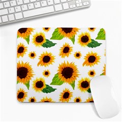 Sunflower Flower Seamless Large Mousepad by Amaryn4rt