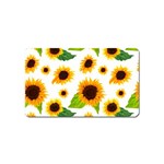 Sunflower Flower Seamless Magnet (Name Card) Front